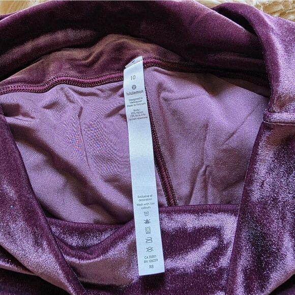 Lululemon Wunder Under Purple Velvet Special Edition Leggings Size 10 - Picture 5 of 6